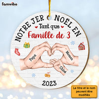 Personalized Gift For Family First Christmas French Circle Ornament 30124 thumb 1