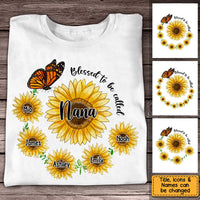 Personalized Sunflower Blessed To Be Called Grandma Shirt - Hoodie - Sweatshirt 24671 thumb 1