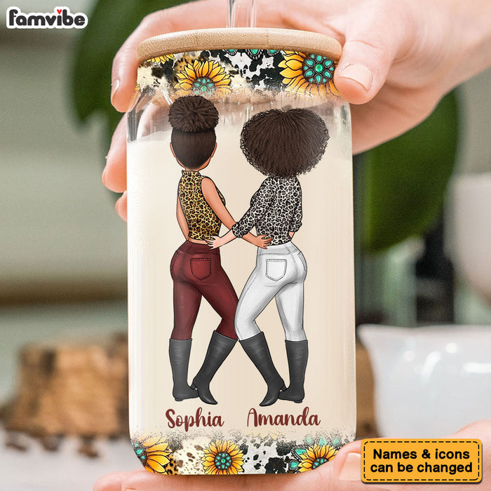 Personalized Gift For Friend Thank You For Being My Unbiologial Sister Glass Can 32275 1