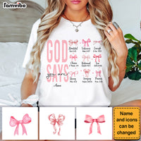 Personalized Gift For Daughter God Says You Are Coquette Shirt - Hoodie - Sweatshirt 32483 thumb 1