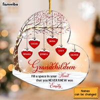 Personalized Gift For Grandma Grandchildren Fill Your Heart Heart Ornament 29325 thumb 1
