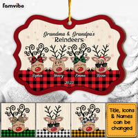 Personalized Grandma & Grandpa's Reindeer Family Christmas Benelux Ornament OB61 58O53 thumb 1