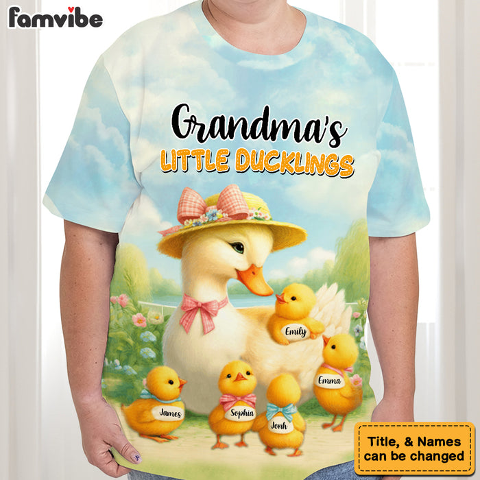 Personalized Pretty Duck Mom Nana With Little Cute Ducklings All-over Print T Shirt - Hoodie - Sweatshirt 34097 1