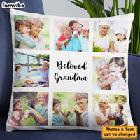 Personalized Gift For Grandma Upload Photo Grid Gallery And Custom Text Pillow 28457 thumb 1