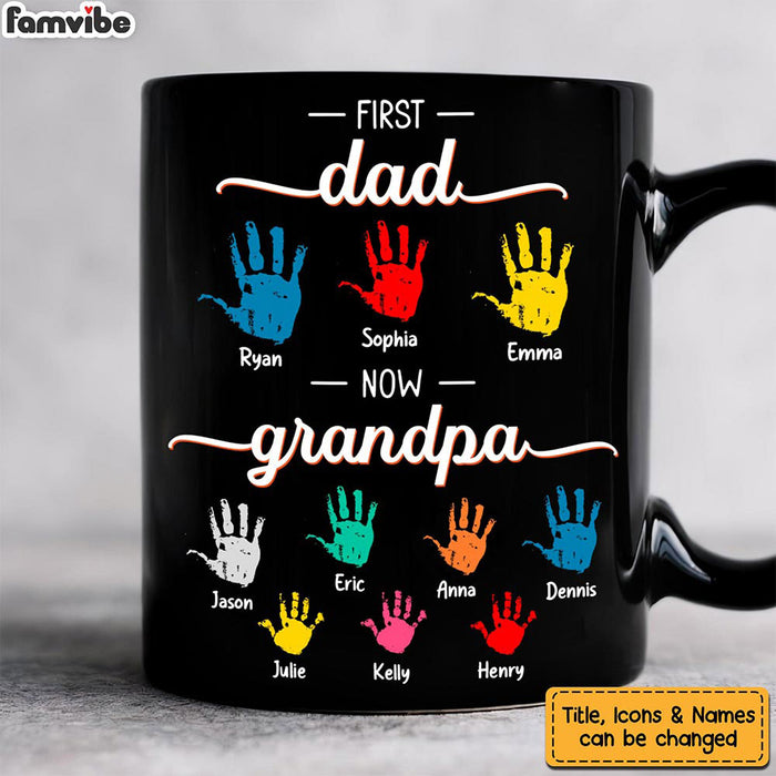Personalized Gift For Grandpa First Now Hand Prints Mug 32108 1