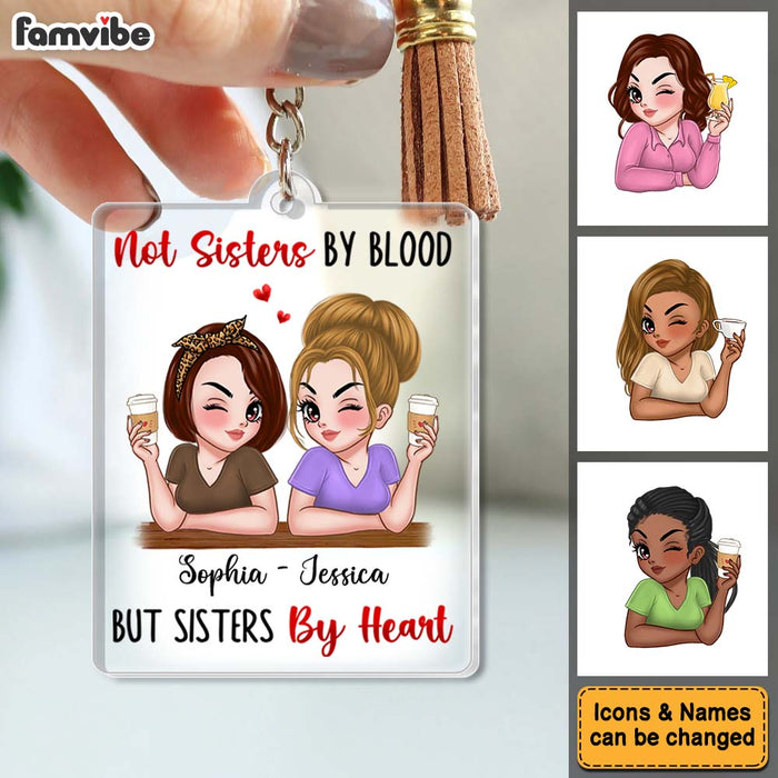Personalized Gift For Friends Sisters By Heart Acrylic Keychain 34840 1