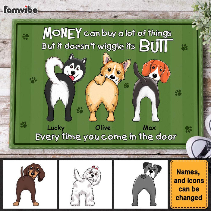 Personalized Gift Dog Wiggle Butt Every Time You Come In The Door Doormat 29929 1