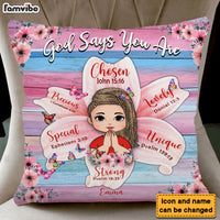 Personalized Gift For Daughter God Says You Are Flower Pillow 32312 thumb 1