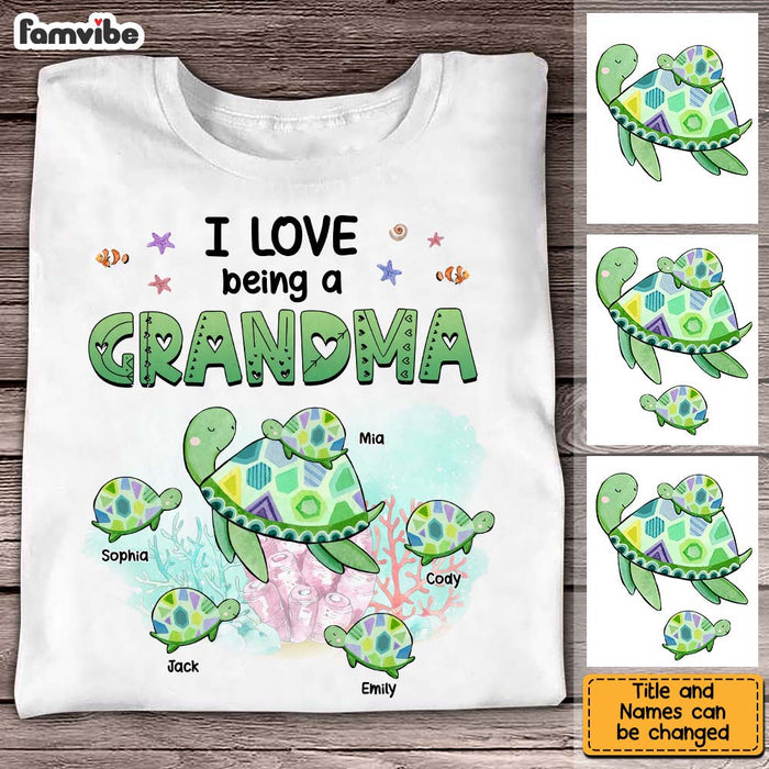 Personalized Gift For Grandma I Love Being A Grandma Sea Turtle Shirt - Hoodie - Sweatshirt 26896 1
