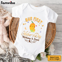Personalized Gift For Baby Our First Mother's Day Baby Onesie 32533 thumb 1