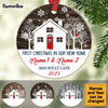 Personalized New Home Family First Christmas Red Door  Ornament OB223 81O60 1