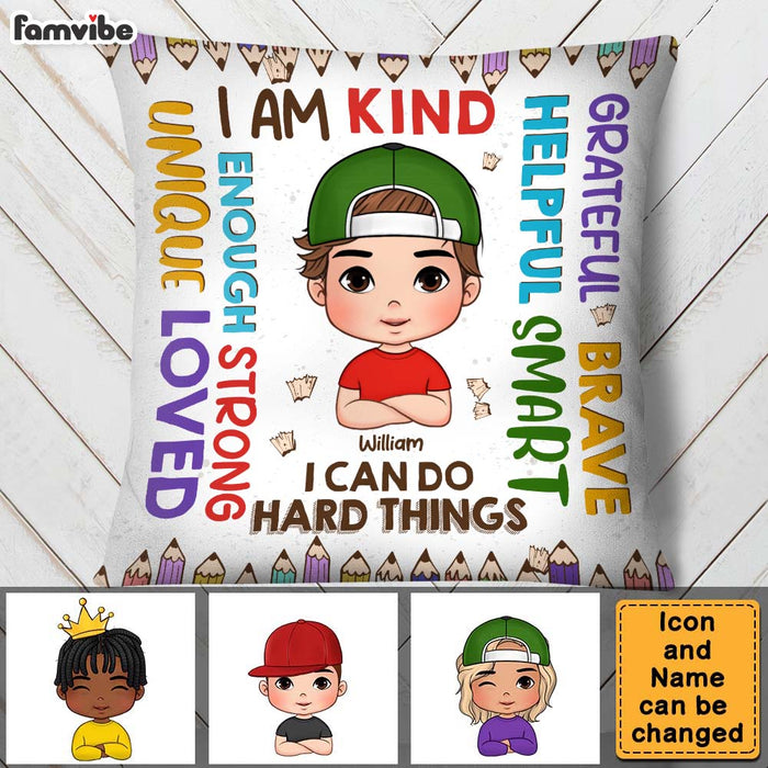 Personalized Gift For Grandson I Am Kind Affirmation Pillow 27788 1