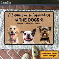 Personalized Gift For Dog Lovers All Guests Must Be Approved By The Dogs Photo Doormat 26543 thumb 1