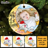 Personalized Baby's First Christmas Elephant Photo Circle Ornament OB33 23O28 1