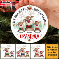 Personalized My Favorite People Call Me Grandma Circle Ornament 29778 thumb 1
