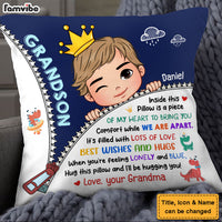 Personalized Gift For Grandson Dinosaur Hug This Pillow 28704 thumb 1