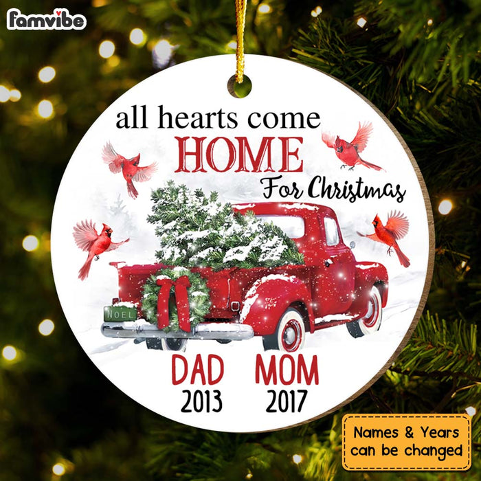 Personalized Cardinal Memorial Mom Dad Red Truck Ornament OB154 87O60 1