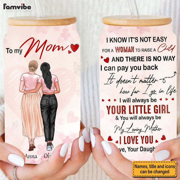 Personalized Gift For Mom  I love You Glass Can 32197 1