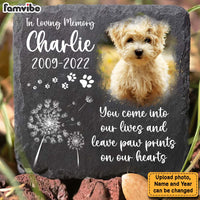 Personalized Pet Memorial Gift In Loving Memory Upload Photo Square Memorial Stone 27205 thumb 1