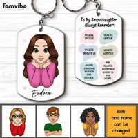 Personalized Reminders From Grandma To Granddaughter Aluminum Keychain 22848 thumb 1