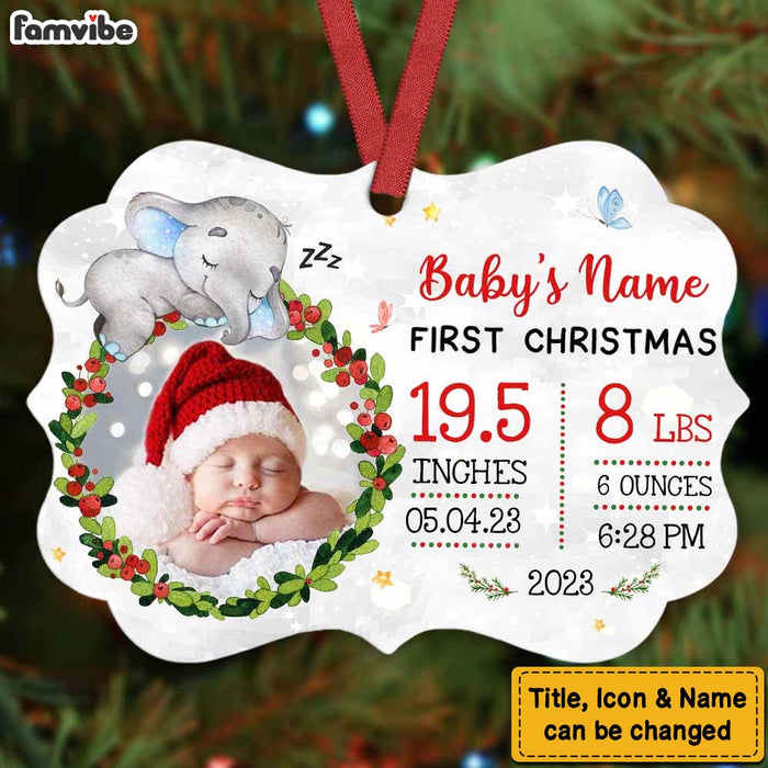 Personalized Mommy And Daddy First Christmas Photo Benelux Ornament OB211 32O53 1