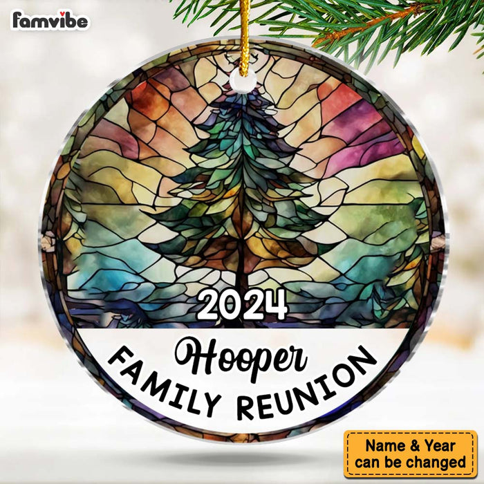 Personalized Gift For Family Reunion Christmas Circle Ornament 29760 1