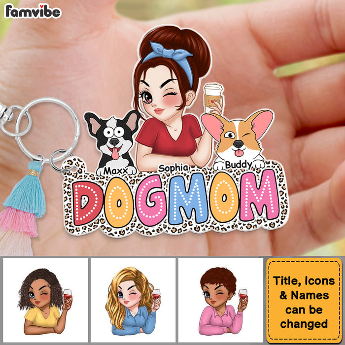 Personalized Funny Gift For Dog Lovers Dog Moms 2-Layer Acrylic Keychain 34826 1