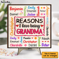 Personalized Gift For Grandma Names Word Art 2 Layered Separate Wooden Plaque 32081 thumb 1