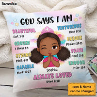 Personalized Gift For Granddaughter God Says Bible Verses Pillow 28149 thumb 1