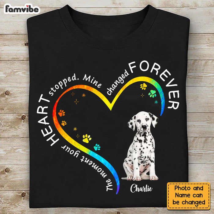 Personalized Gift For Loss Pet Memorial Upload Photo My Heart Changed Forever Shirt - Hoodie - Sweatshirt 27305 1