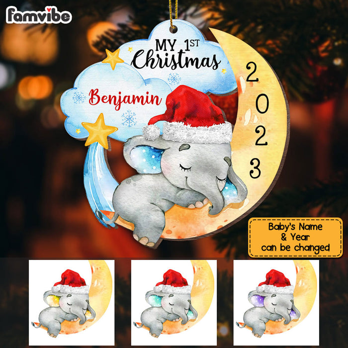 Personalized Elephant Baby First Christmas Ornament SB222 32O53 1