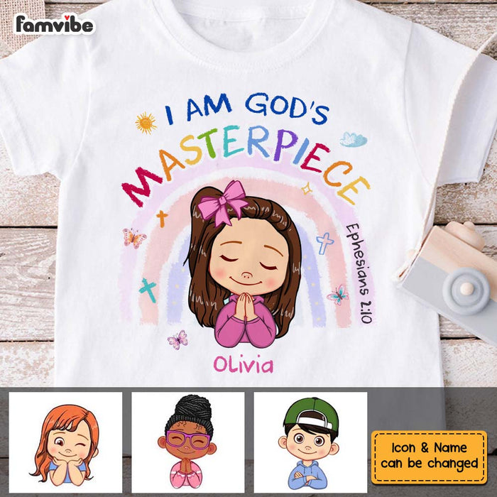 Personalized Gift For Granddaughter God's Masterpiece Bible Verse Kid T Shirt - Kid Hoodie - Kid Sweatshirt 30241 1
