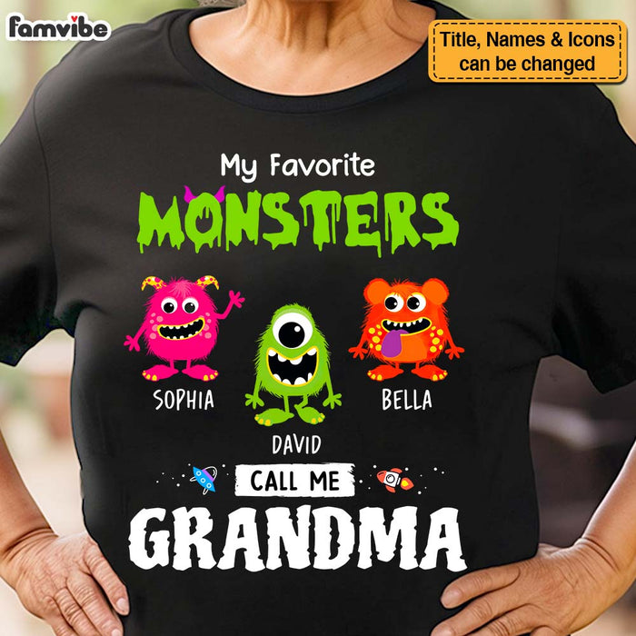 Personalized My Favorite Little Monsters Call Me Grandpa Shirt - Hoodie - Sweatshirt 25669 1