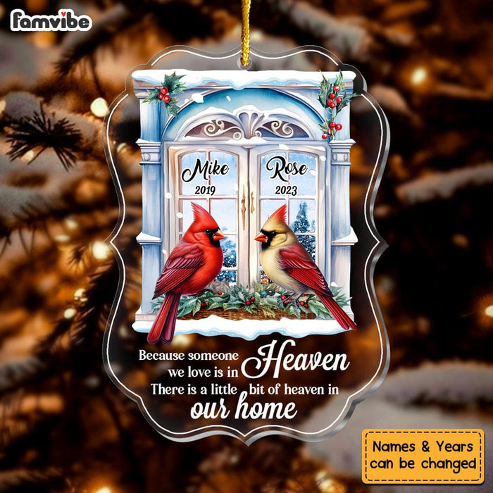 Personalized Memorial Gift Window Cardinal Ornament 29473 1