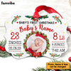 Personalized Baby First Christmas MDF Benelux Ornament OB253 26O36 1