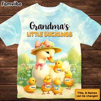 Personalized Pretty Duck Mom Nana With Little Cute Ducklings All-over Print T Shirt - Hoodie - Sweatshirt 34097 thumb 1