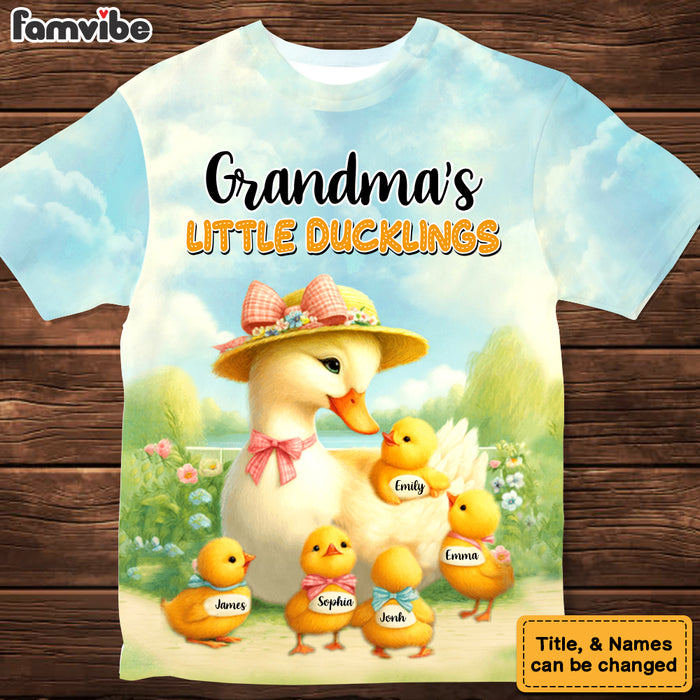Personalized Pretty Duck Mom Nana With Little Cute Ducklings All-over Print T Shirt - Hoodie - Sweatshirt 34097 1