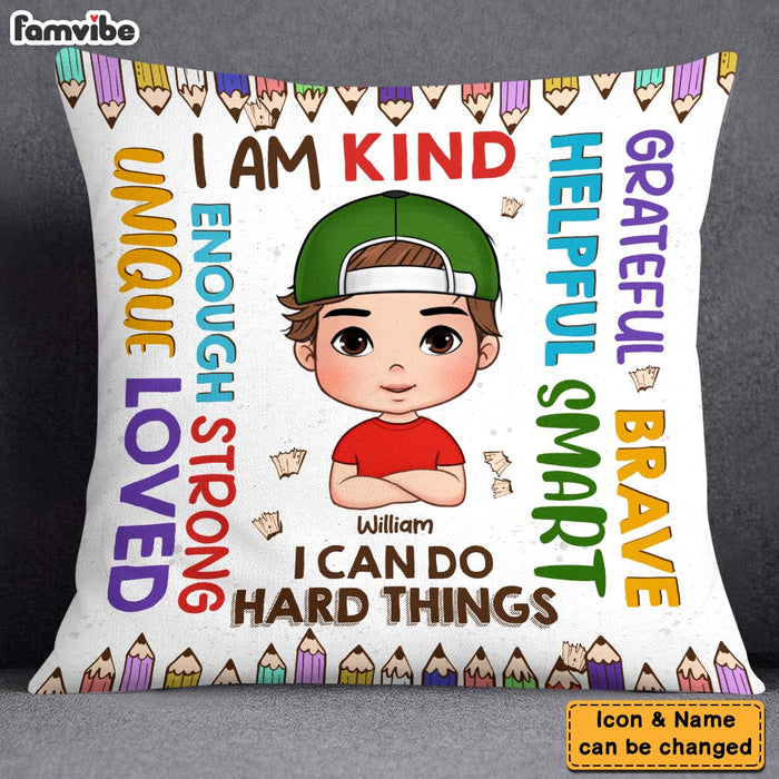 Personalized Gift For Grandson I Am Kind Affirmation Pillow 27788 1