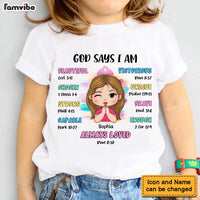 Personalized Gift For Granddaughter God Says Bible Verses Kid T Shirt - Kid Hoodie - Kid Sweatshirt 29914 thumb 1
