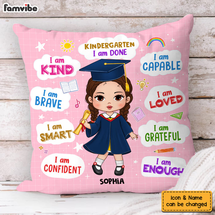 Personalized Gift For Grandkids I Am Done Kindergarten Pillow 32359 1