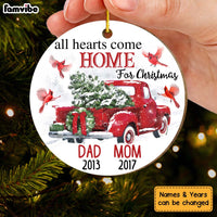 Personalized Cardinal Memorial Mom Dad Red Truck Ornament OB154 87O60 thumb 1