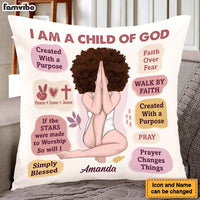 Personalized Gift For Daughter Christian I Am A Child Of God Pillow 27503 thumb 1