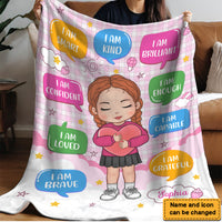 Personalized Gift For Granddaughter Hug Love Affirmation Blanket 31303 thumb 1