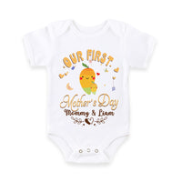 Personalized Gift For Baby Our First Mother's Day Baby Onesie 32533 thumb 1