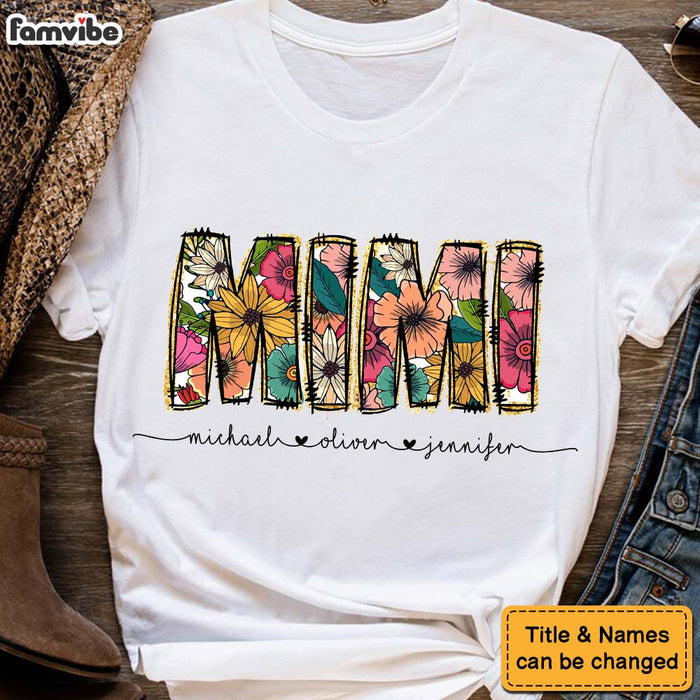 Personalized Mama Flower Glitter Shirt - Hoodie - Sweatshirt 34093 1