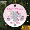 Personalized Elephant Baby First Christmas Ornament OB83 73O47 1