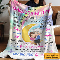 Personalized Gift For Granddaughter Butterfly And Moon Theme Blanket 31197 thumb 1