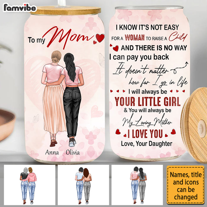 Personalized Gift For Mom  I love You Glass Can 32197 1