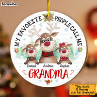 Personalized My Favorite People Call Me Grandma Circle Ornament 29778 thumb 1