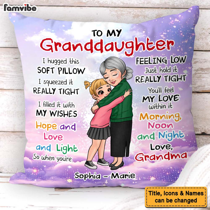 Hug This Pillow Gift: Personalized Present for Granddaughter from Grandma 1